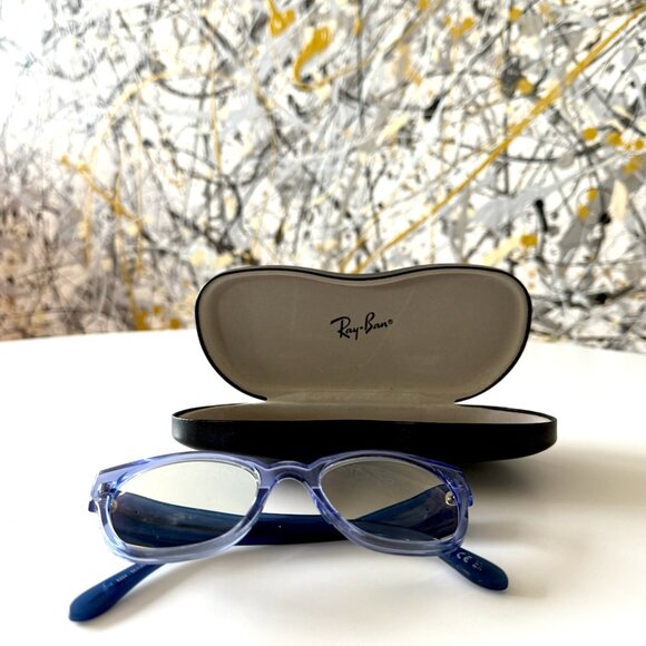 Ray Ban Chad 8204 Transparent Blue Oversized Wayfarer Style Glasses - Picture 7 of 8